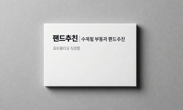 펀드추천 관련 이미지 - 수익형 부동산 투자 전 반드시 고려해야 할 안정적인 펀드추천과 포트폴리오 구성법